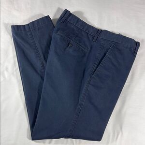 Gap mens navy blue basic Slim fit flat front chino pants - size 32x30